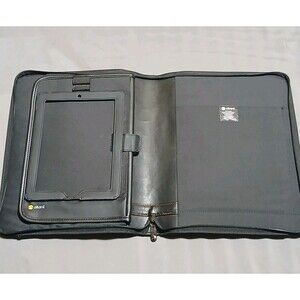 Allant iPad Case Black Full Zip Pro Folio Leather Vinyl The Milano Travel Handle